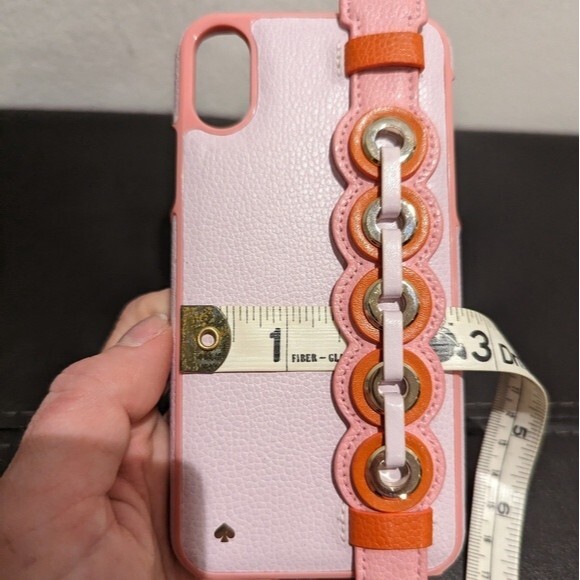 Kate Spade New York Grommet Hand Strap Stand iPhone Xs iPhone X Case Pink - Picture 4 of 12